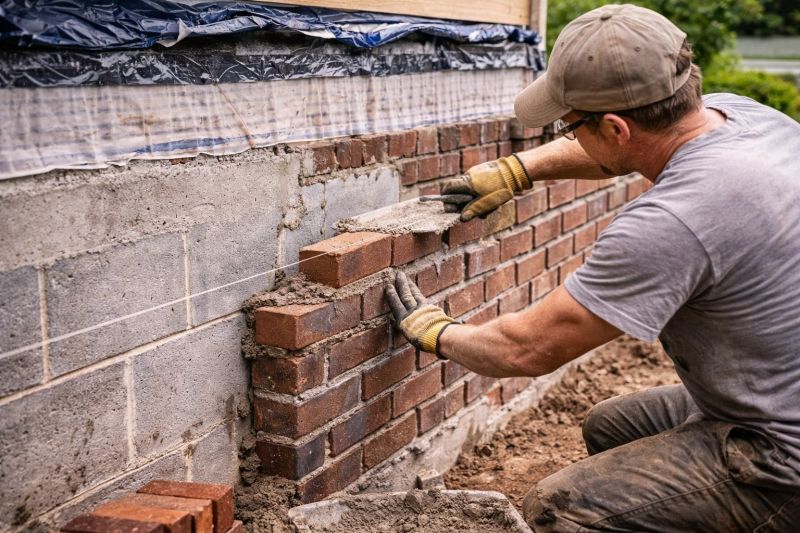 Brick Pillar Installation in Cleveland, OH